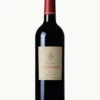 Bouteille de vin rouge Chevalier AOP Pécharmant, fruité et léger, représentatif du terroir, sur fond blanc.